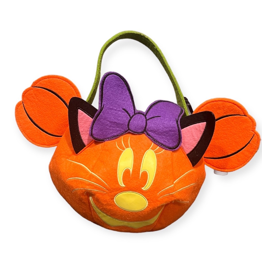 Minnie Mouse Cat Glow in the Dark Halloween Costume Pumpkin Pail
